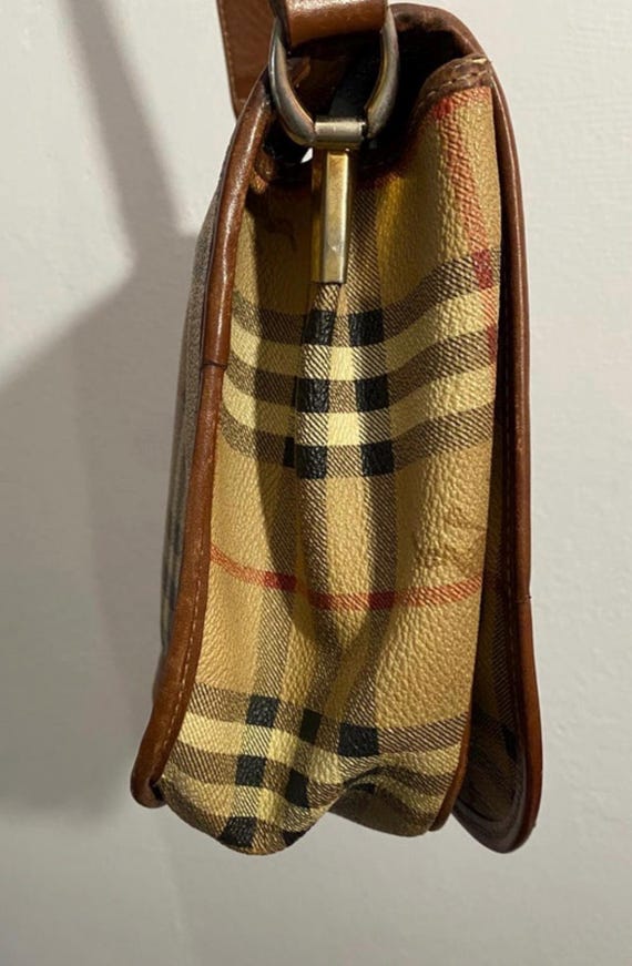 バッグ Burberry NovaCheck CrossBody Bag vintage Burberry Vintage Novacheck Leather Bag. Burberry Vintage