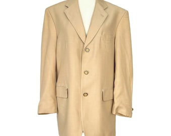 Vintage off-white Yves Saint Laurent blazer for women. Unisex oversized YSL blazer, 2000s. Size M. YSL blazer gift for her