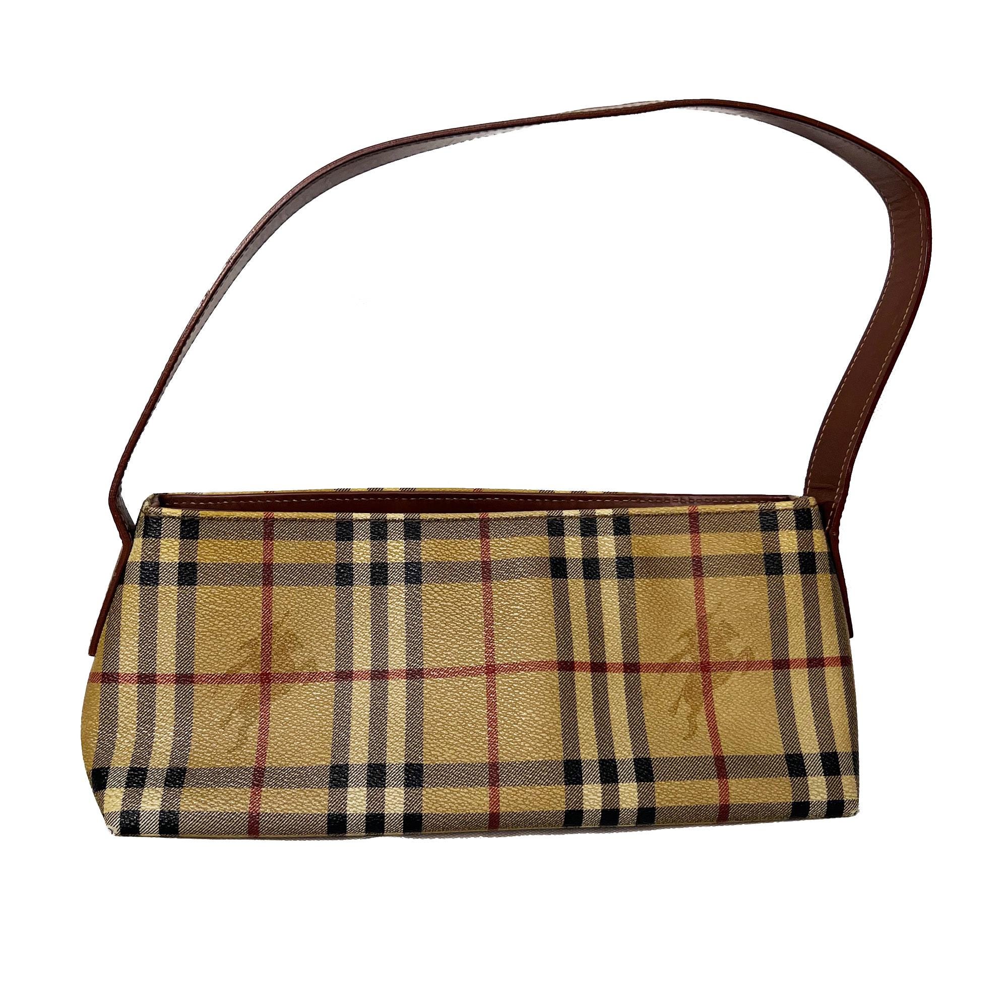🔥VINTAGE Rare 90-00s Burberrys Monogram Shoulders Bag