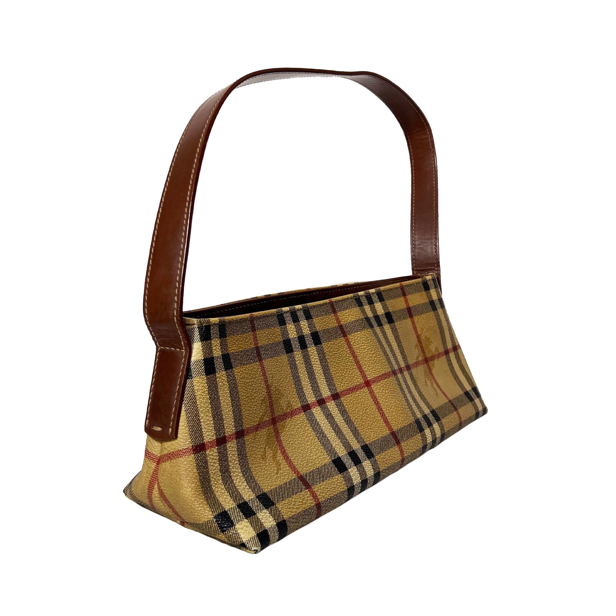 可愛いクリスマスツリーやギフトが！ Vintage Burberry Print Novacheck Leather With Bag Shoulder 小物