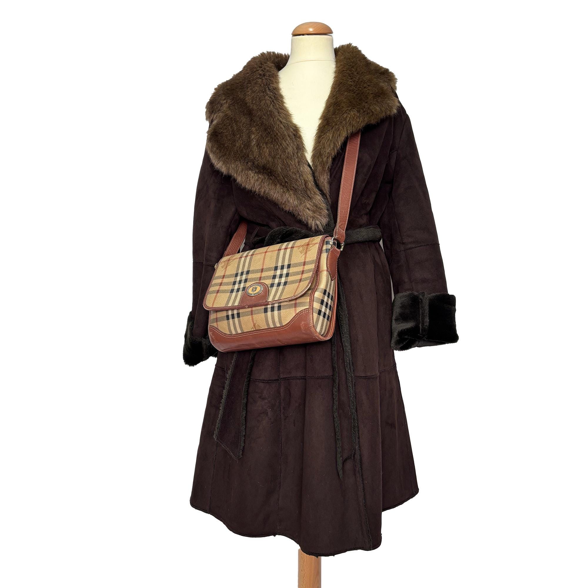 Balmain Brown のビンテージ ファー コート、ボヘミアン シックな