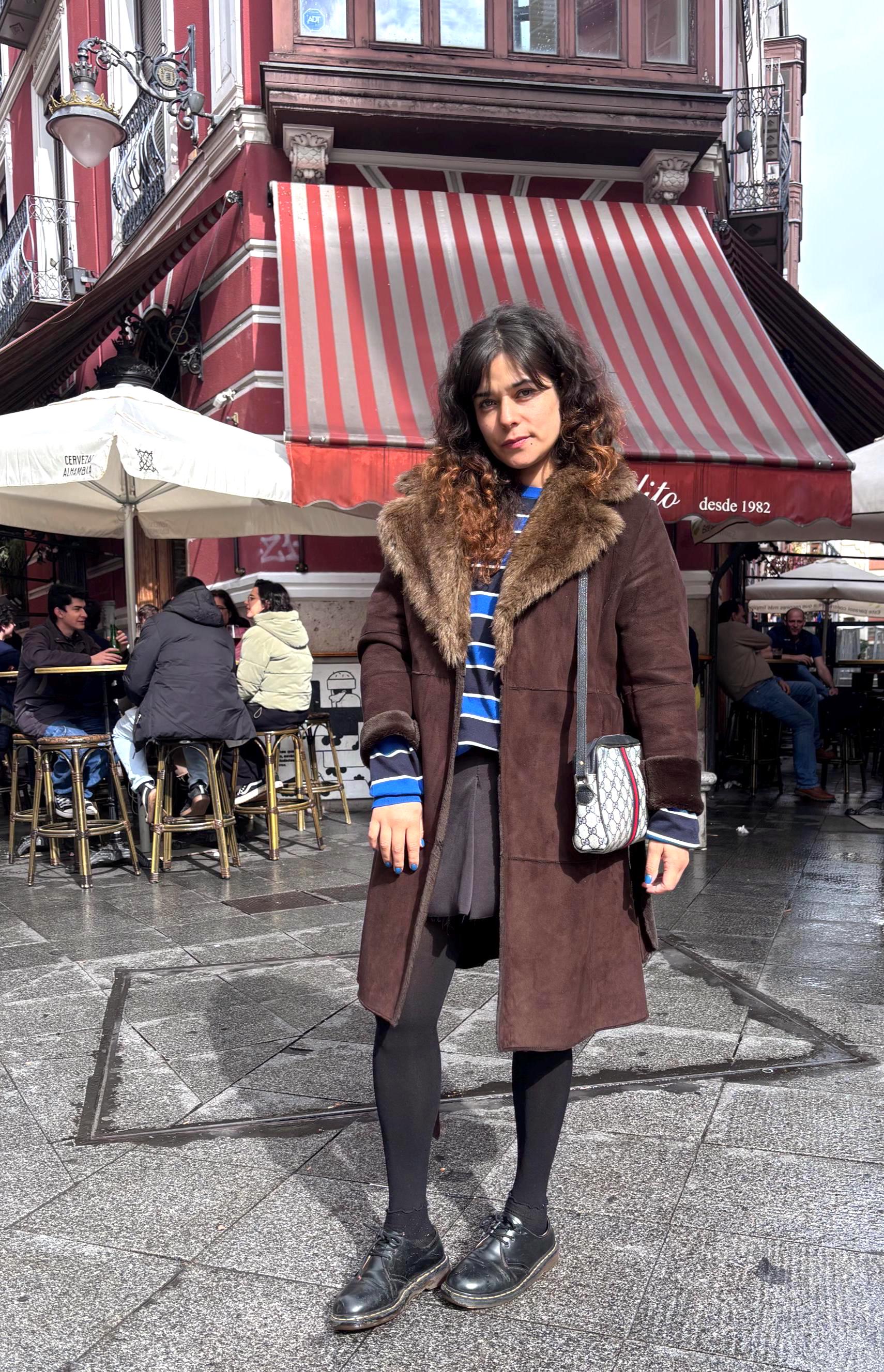 Balmain Brown のビンテージ ファー コート、ボヘミアン シックな