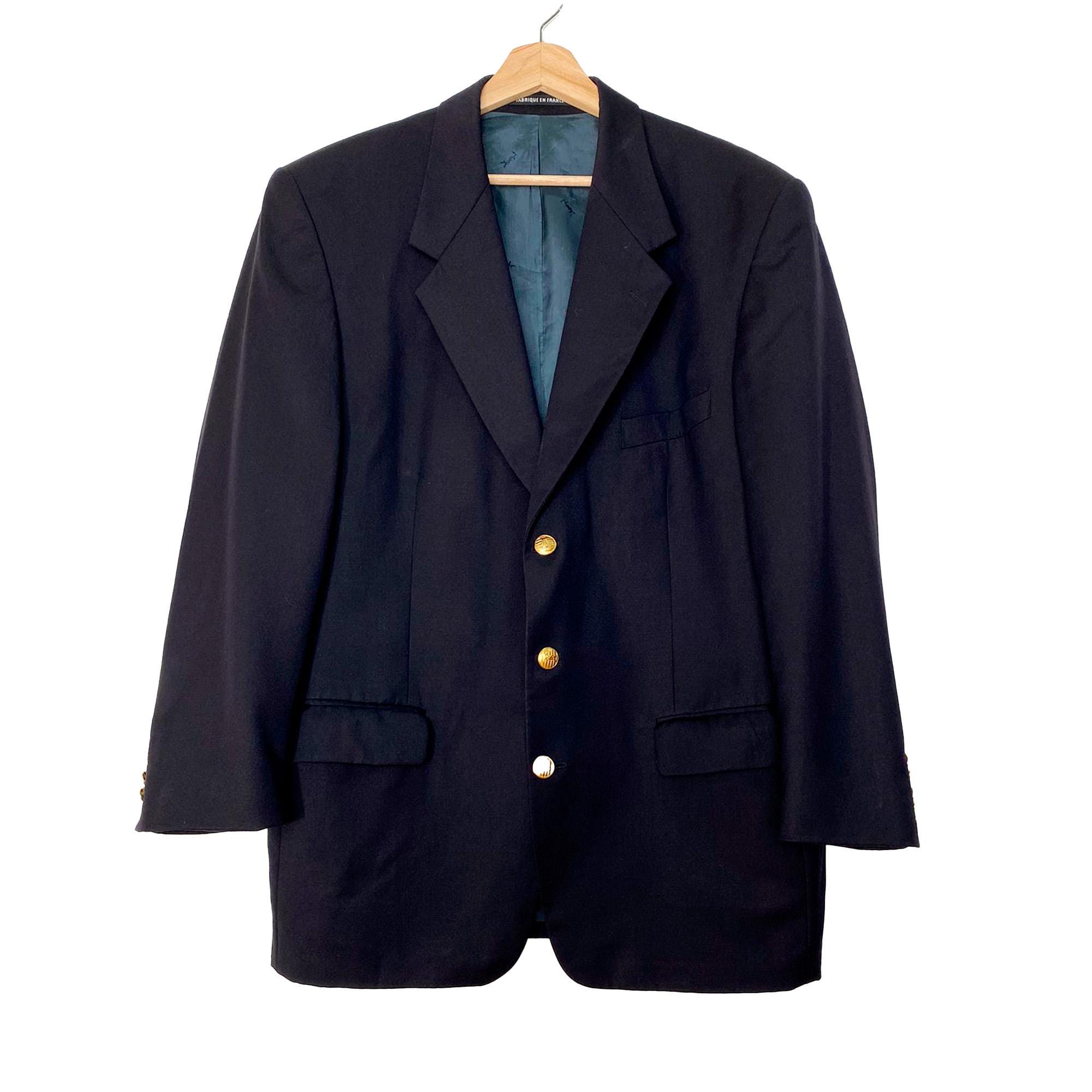 Yves Saint Laurent Vintage Navy Blue Blazer for Men. Unisex