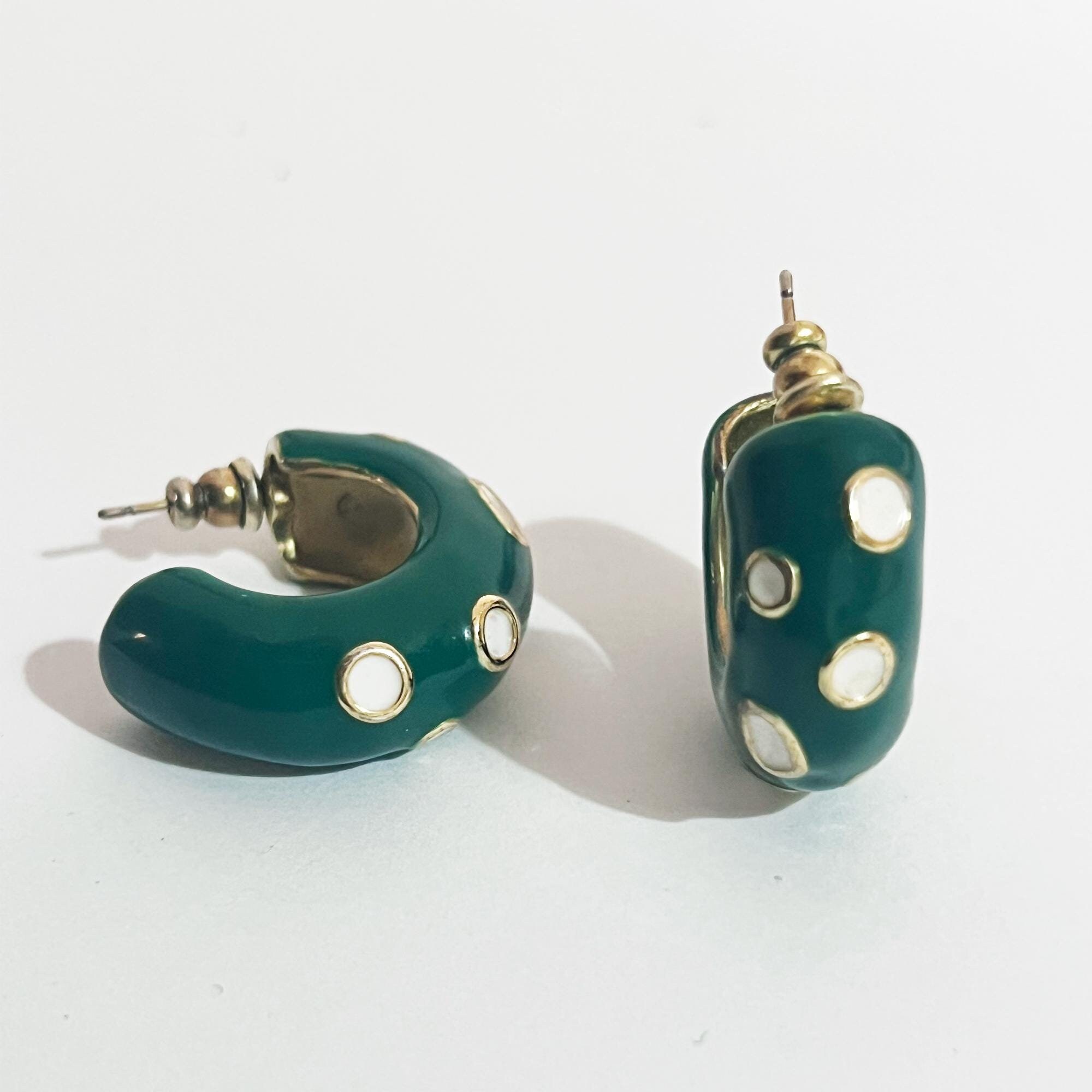 Green Earrings Bottega - Etsy