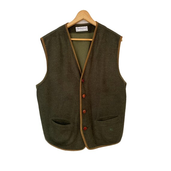 Chaleco Burberry vintage color verde unisex. Chaleco estilo preppy para hombre. Chaleco anos 90s XL. Regalos para ella Regalos para el Etsy Mexico