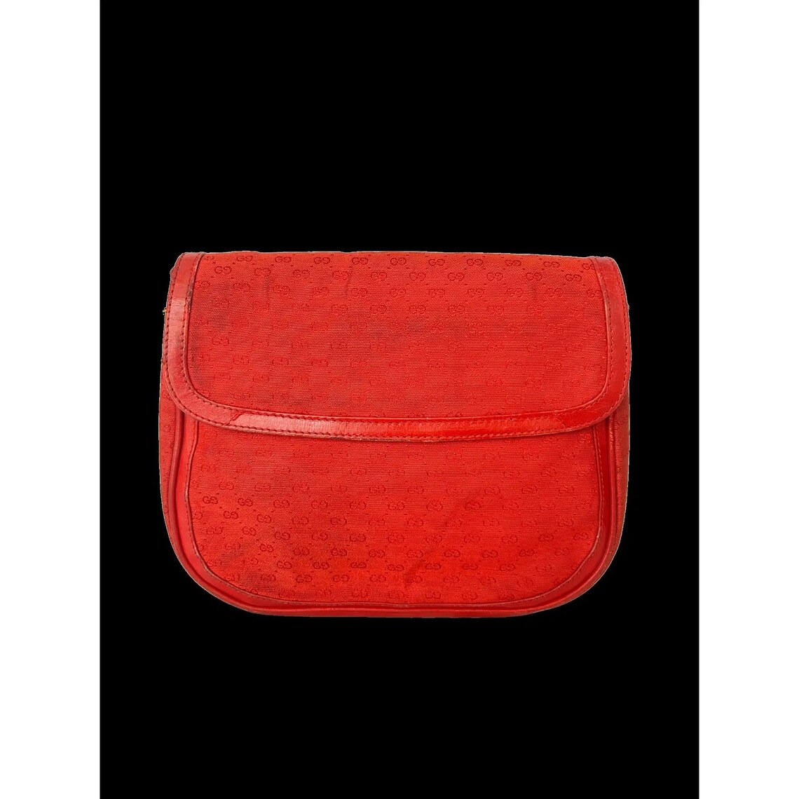 Auténtico bolso Gucci de piel y lona vintage rojo. Bandolera Gucci vintage de lujo con asa larga. Bolso Gucci regalo para ella., Foto 3 von 5