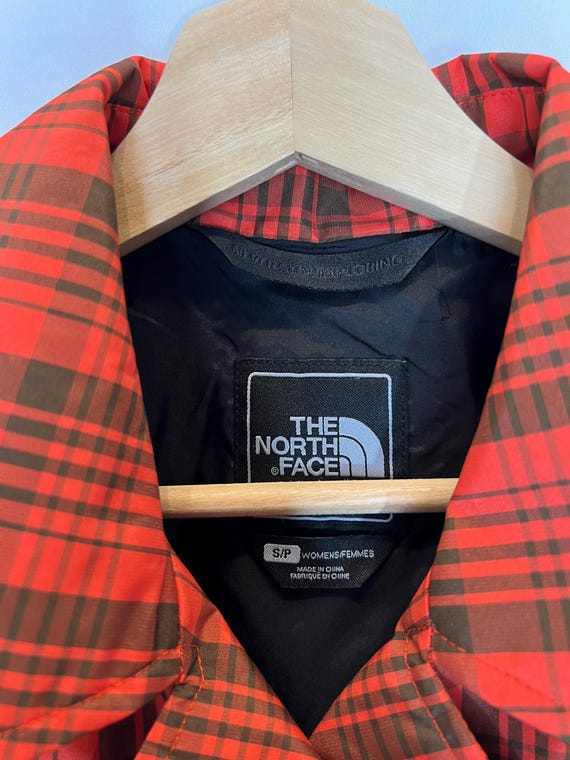 North face red plaid jacket sale