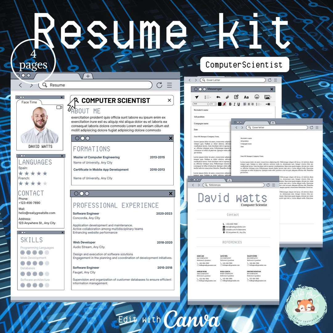 Original Resume Kit 4 Pages Resume - Il 1080xN.6445878465 44de 