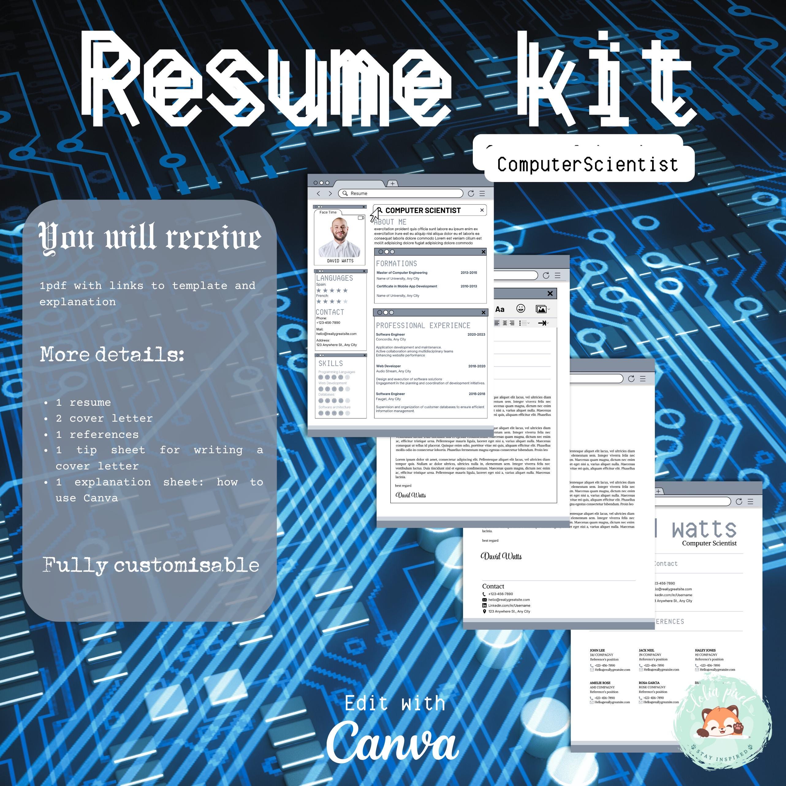 Original Resume Kit 4 Pages Resume - Il Fullxfull.6445880785 Ftiz 
