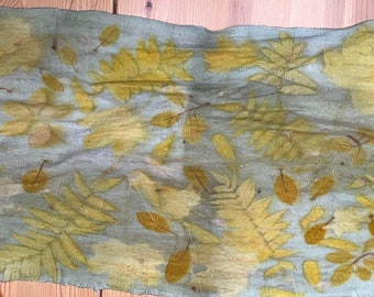 Nuno felted and echo printed scarf