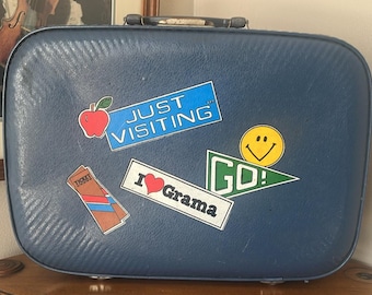 Grandmas House We Go Luggage 1970s Children’s Suitcase