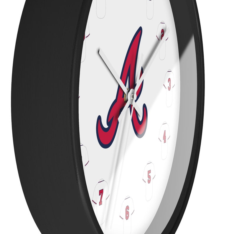 Horloge murale en jersey de baseball des Braves d'Atlanta image 6