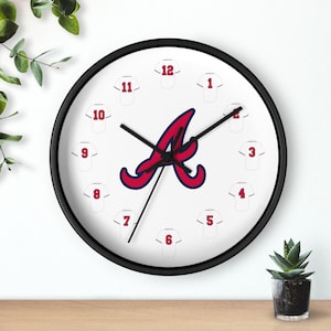 Horloge murale en jersey de baseball des Braves d'Atlanta image 1