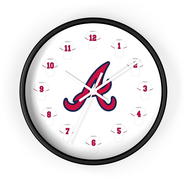 Horloge murale en jersey de baseball des Braves d'Atlanta image 5