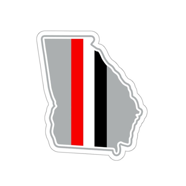 Georgia Bulldogs State Stripes Kiss-Cut Sticker 3x3