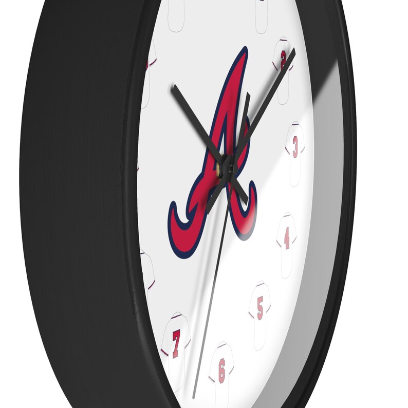Horloge murale en jersey de baseball des Braves d'Atlanta image 4