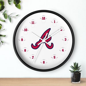 Horloge murale en jersey de baseball des Braves d'Atlanta image 2