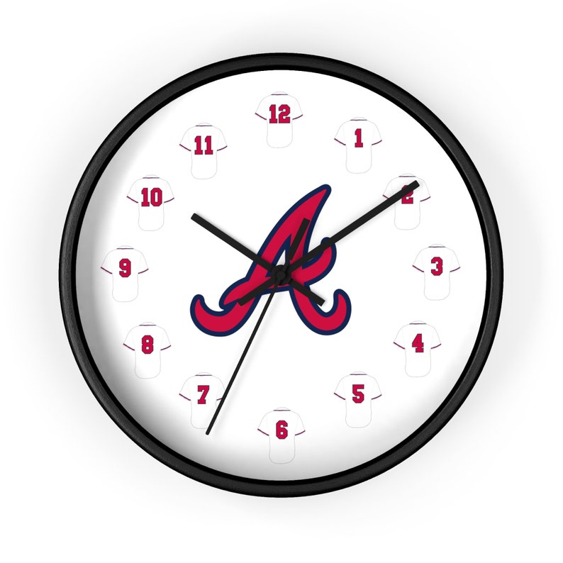 Horloge murale en jersey de baseball des Braves d'Atlanta image 3