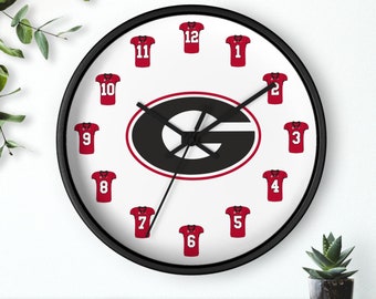 Orologio da parete della maglia da calcio degli UGA Georgia Bulldogs