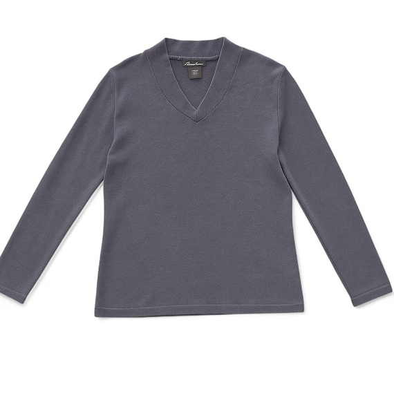 Eddie Bauer Gray V Neck Sweater Women