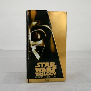 Star Wars Trilogy VHS 1997 Special Edition Gold Box Set THX Digitally Mastered Vintage Sci-Fi Movie Collectible A New Hope Empire Jedi