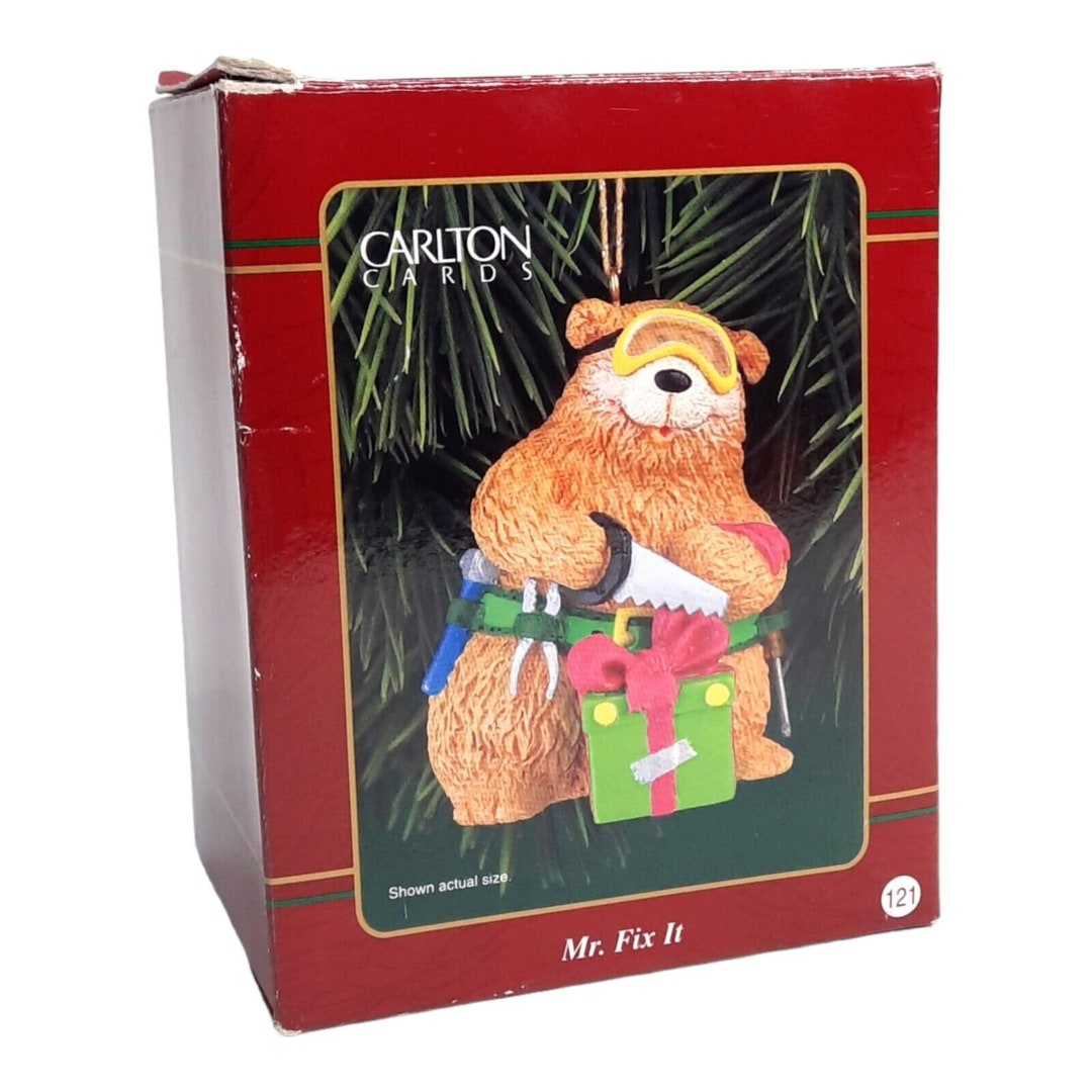 Vintage Carlton Cards Ornament Mr Fix It 121 Heirloom Collection Bear