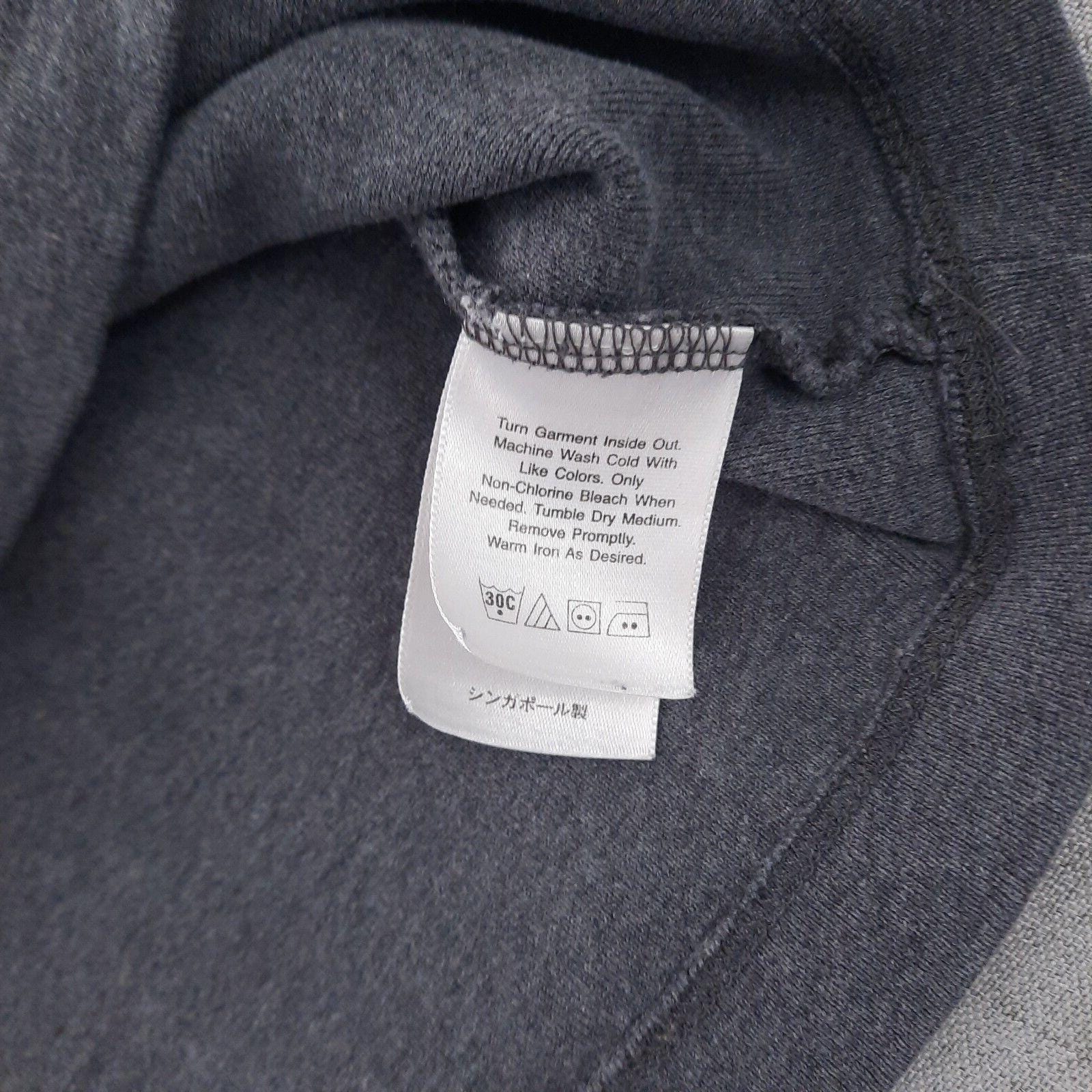 Eddie Bauer Gray V Neck Sweater Women's Large Cotton Pullover Long