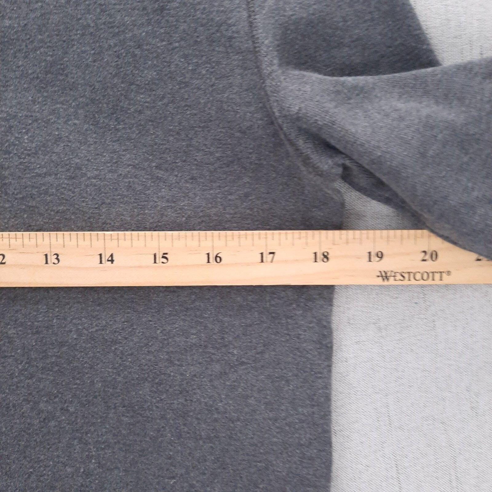 Eddie Bauer Gray V Neck Sweater Women's Large Cotton Pullover Long