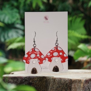Whimsical Mushroom Earrings