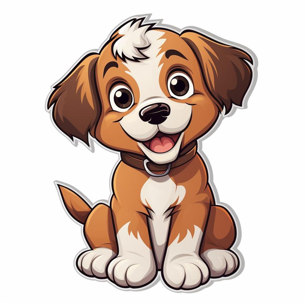 Cute Cartoon Puppies, Digital Download PNG, Clip Arts - Etsy