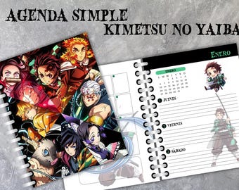 Kimetsu no Yaiba 2026 Anime Planner - Editable in Canva - Planner - Spanish