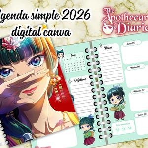 Digital Agenda simple 2026 kusuriya no hitorigoto - the apothecary diaries - Los diarios de la boticaria Español - maomao - jinshi