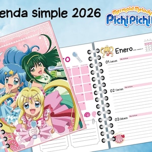 Agenda 2026 mermaid melody pichi pichi pitch - spanish - canva - melodia de mermaid - luchia - hanon - rina
