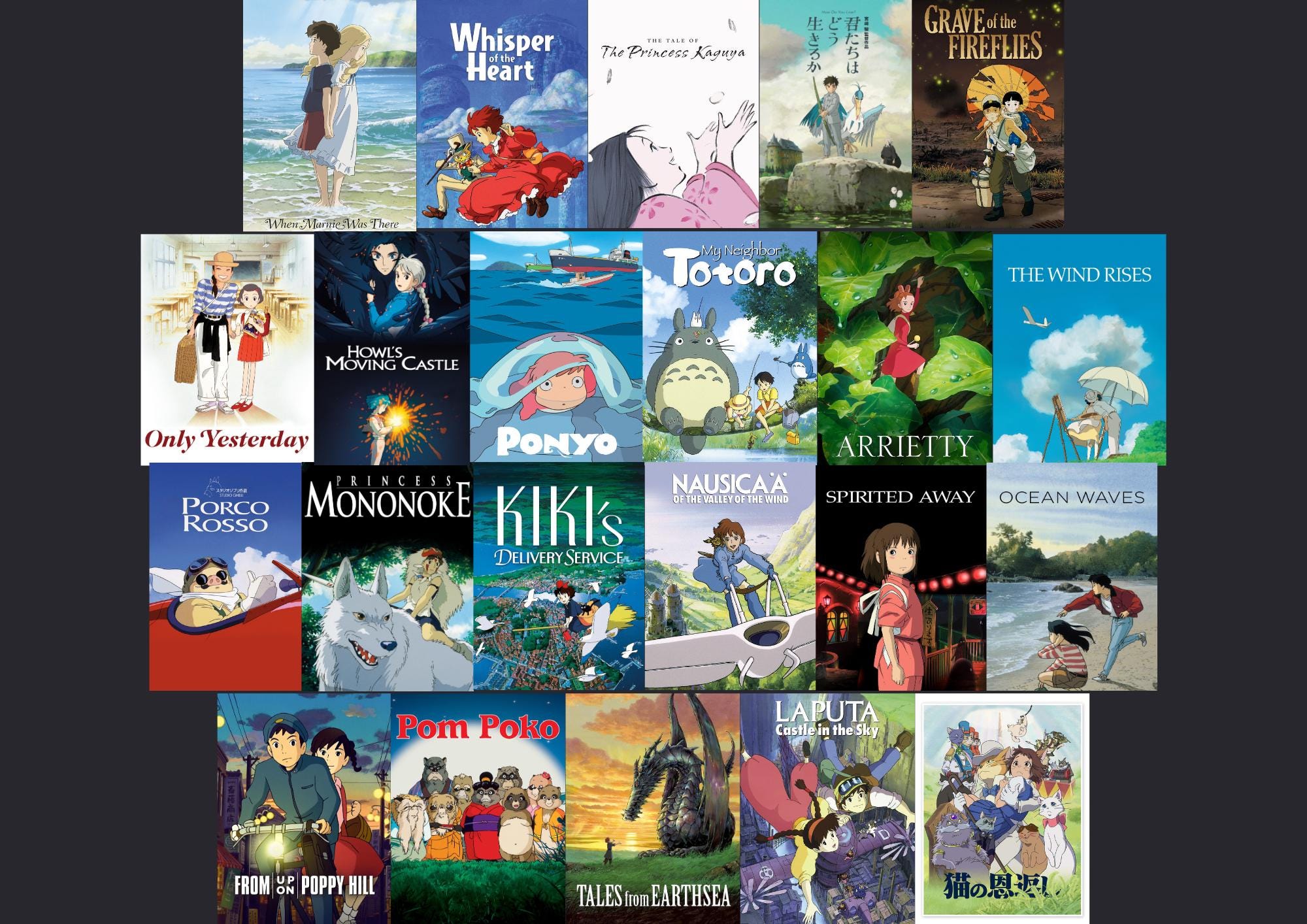 Studio ghibli poster set - Etsy 日本