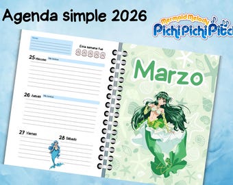 Digital Agenda 2026 Mermaid Melody Pichi Pichi Pitch - Spanish