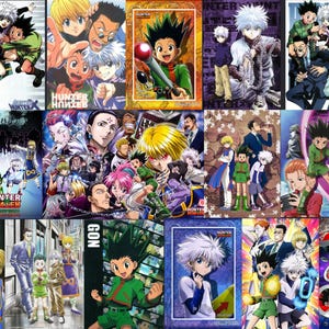 Packung mit 15 druckbaren Bildern für Hunter x Hunter-Poster – Größe A4 – Gon – Killua – Hisoka – Kurapika