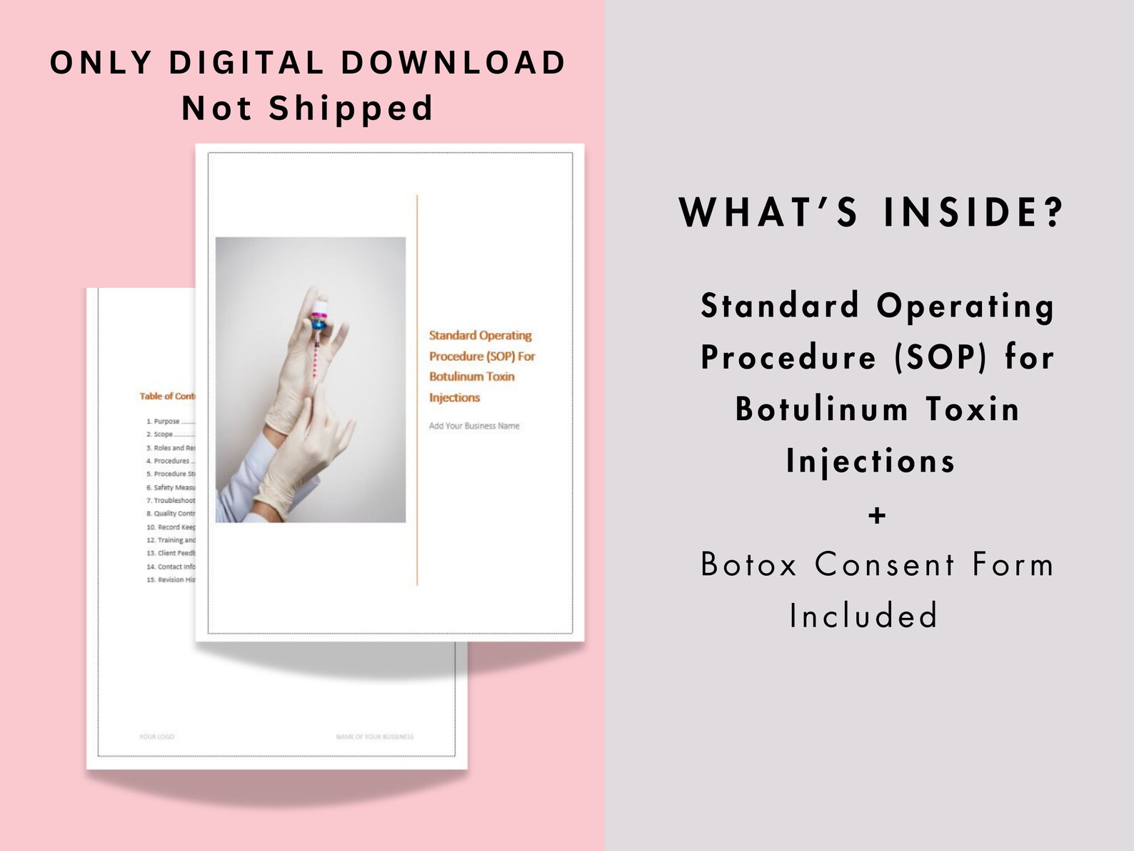 Standard Operating Procedure SOP Botulinum Toxin, Nurse Injector Botox ...