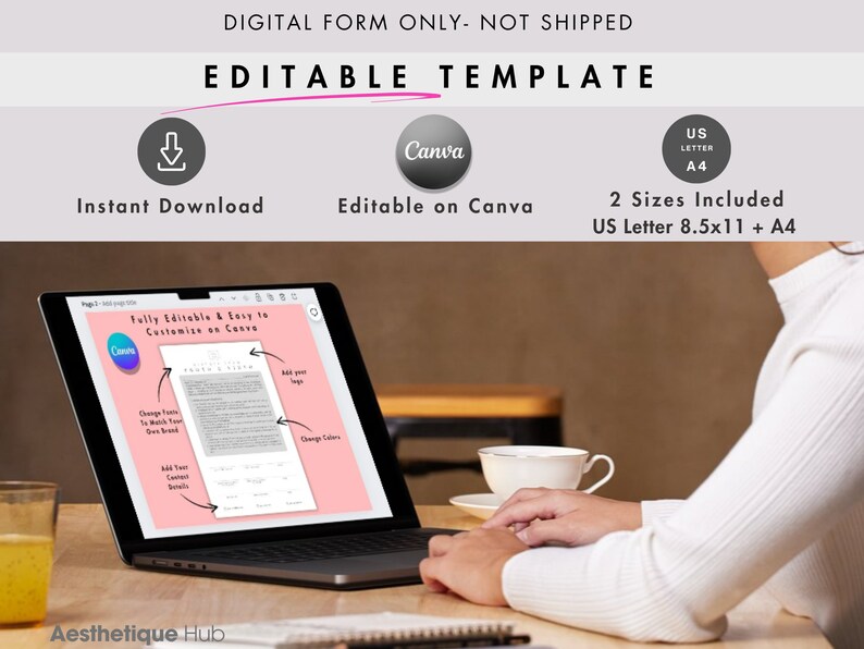 Editable Photo and Video Release Form Canva Template Esthetician Social ...
