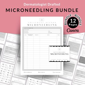Microneedling Forms Bundle, Editable Microneedling Consent Template, Client Intake Form, Aftercare Card, Esthetician Dermapen Consultation