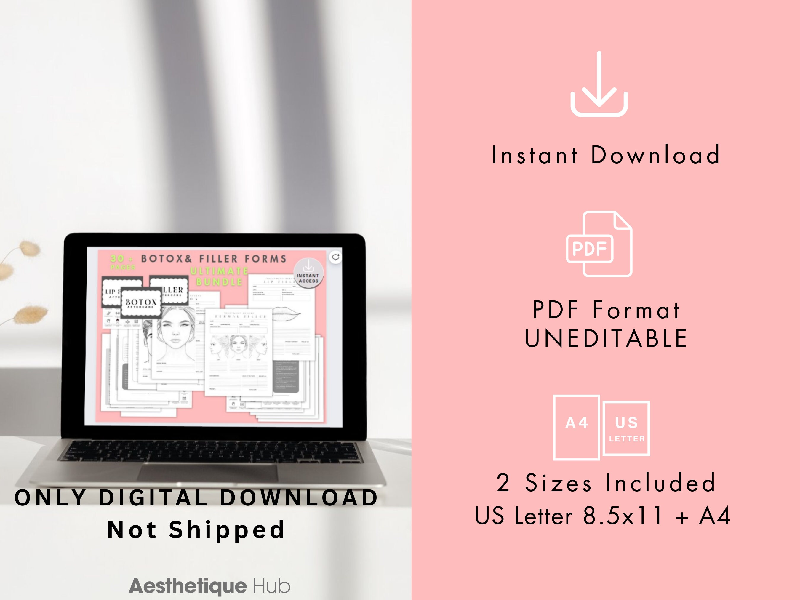 Botox and Filler Template Forms Bundle, Aesthetic Injectables Patient ...