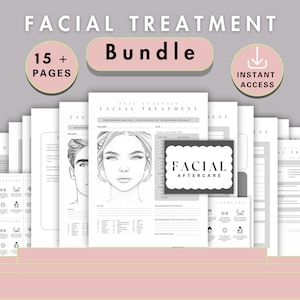 Lot de formulaires de traitement du visage, modèle d'esthéticienne modifiable, formulaires de consentement imprimables pour les soins de la peau, formulaire de demande de consultation client salon de beauté