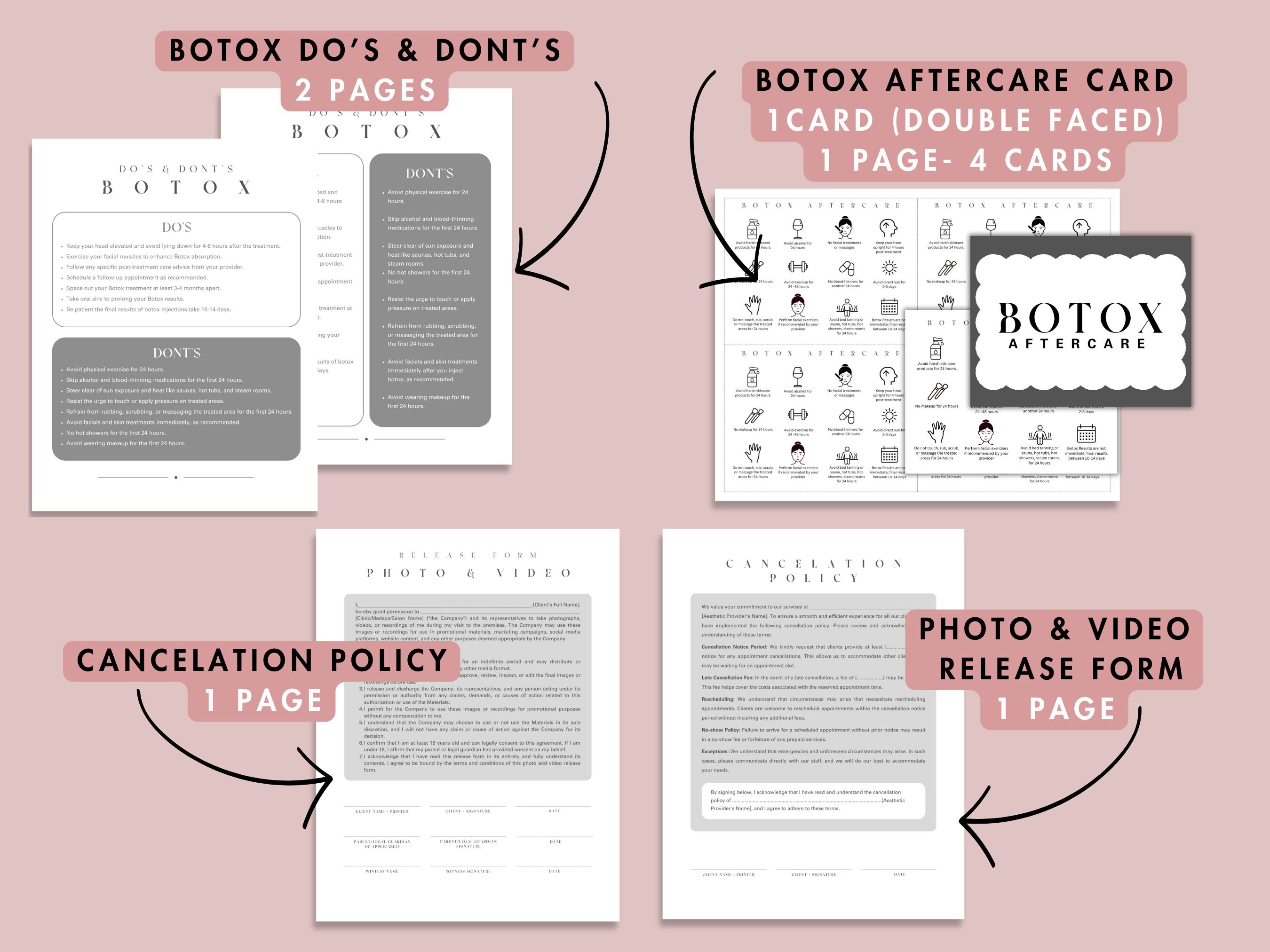 Botox Bundle Form Template Patient Treatment Face Record Client Intake ...