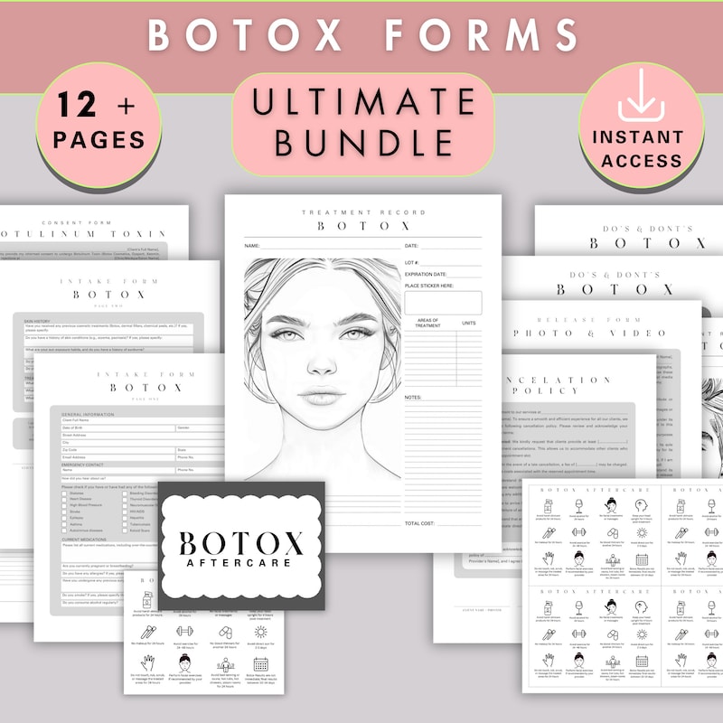Printable Botox Injection Face Map - Etsy