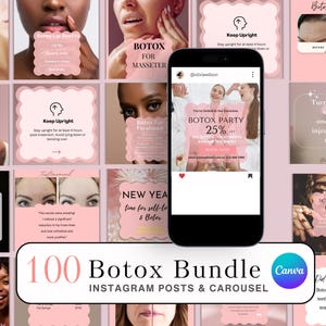 Botox Instagram Post, Social Media Canva Template For Nurse Aesthetic Injector, Beauty Esthetician, Cosmetic MedSpa Promotion & Marketing
