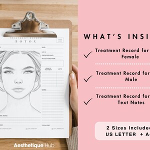 Editable Botox Treatment Record Form: Client Consultation Notes (canva ...