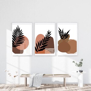 Boho abstract set of 3 prints wall art prints digital download digital prints wall decor home decor prints Boho aesthetics vintage prints