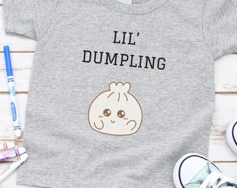 T-shirt per bambini Lil' Dumplin, maglietta carina, classica, moderna, regalo di compleanno, buongustaio