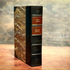 Charles Dickens - Four Novels - Antique Series - Leather Bound