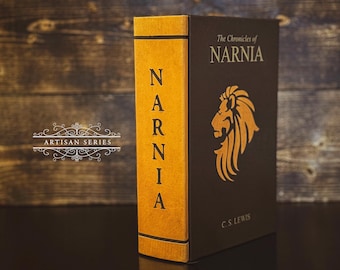 Las Crónicas de Narnia encuadernadas en piel - Edición de coleccionista reencuadernada - Hechas a mano en el Reino Unido - Serie Artesanal