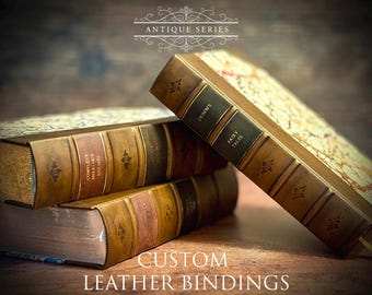 Libri rilegati in pelle antica personalizzati